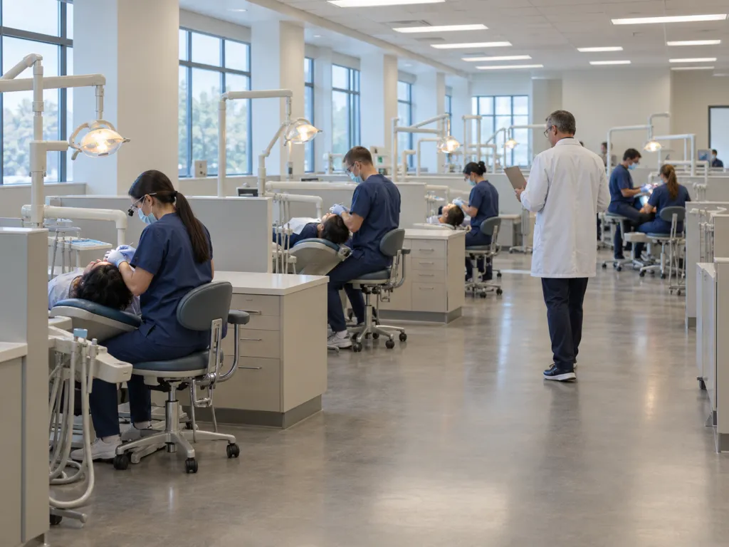 College Dental Hygiene Clinic — original practice illustration